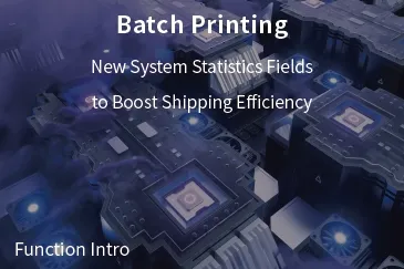 【Batch Printing】New System Statistics Fields to Boost Shipping Efficiency